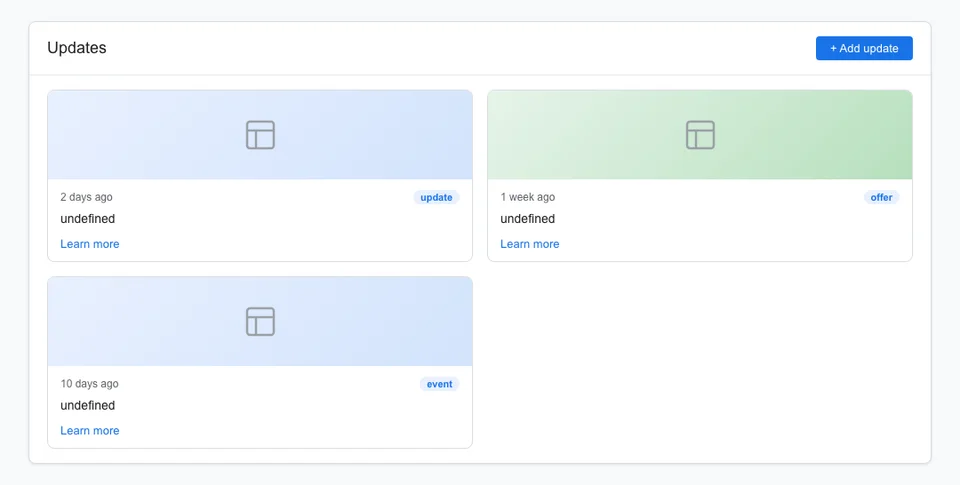 Google Business Profile posts section for a Berlin pet store showing recent weekly updates about new product arrivals, a seasonal promotion, and a local adoption event - each post active for 7 days and signaling an engaged business