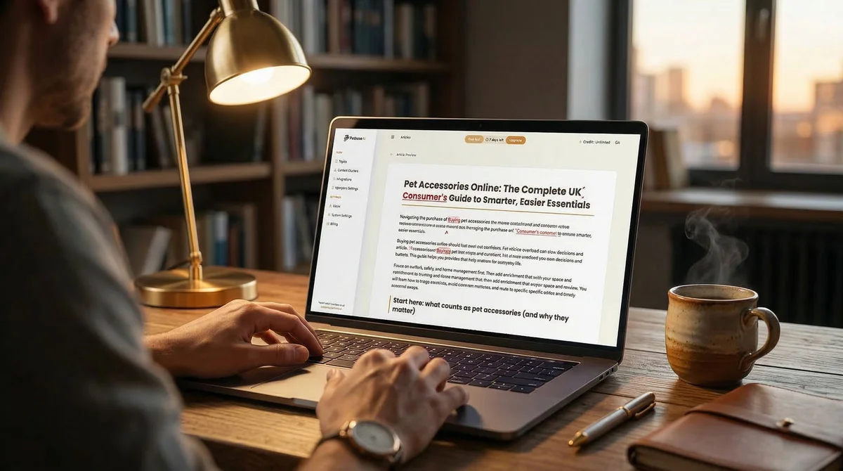 Person editing and updating blog post content on laptop screen