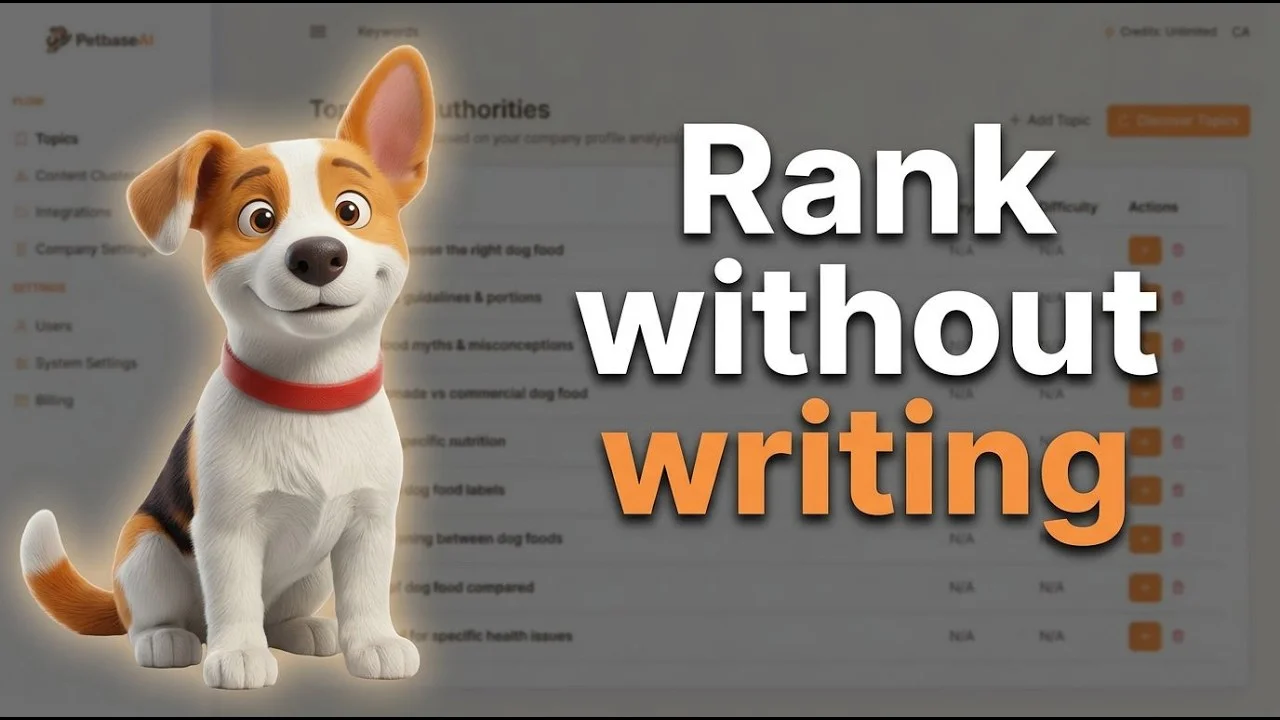 Petbase AI Demo - Wie Tiergeschaefte auf Google ranken ohne Inhalte zu schreiben