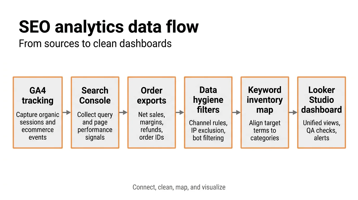 SEO analytics data flow
