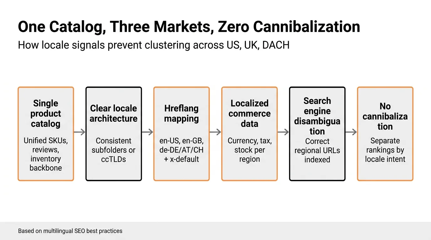 One Catalog, Three Markets, Zero Cannibalization