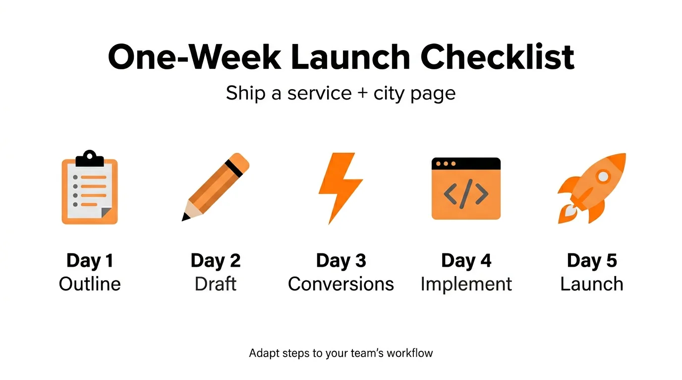 One-Week Launch Checklist