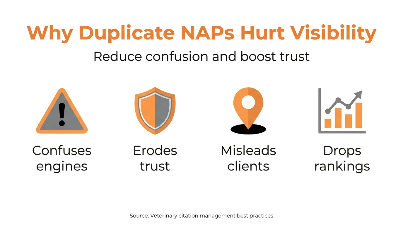 Why Duplicate NAPs Hurt Visibility