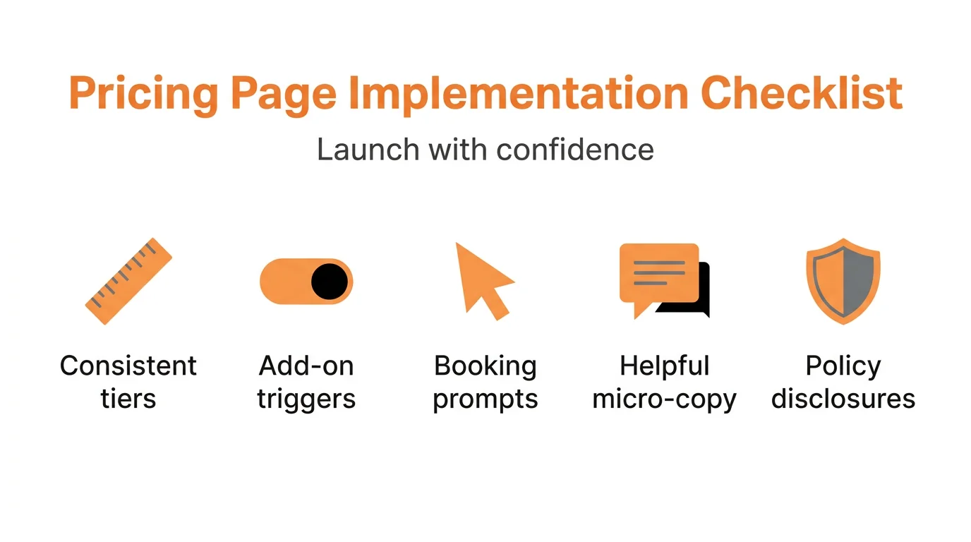 Pricing Page Implementation Checklist