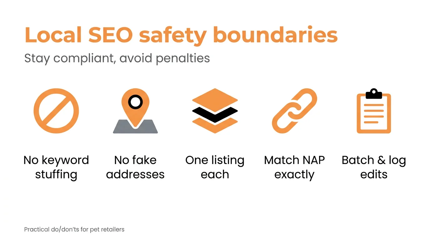 Local SEO safety boundaries
