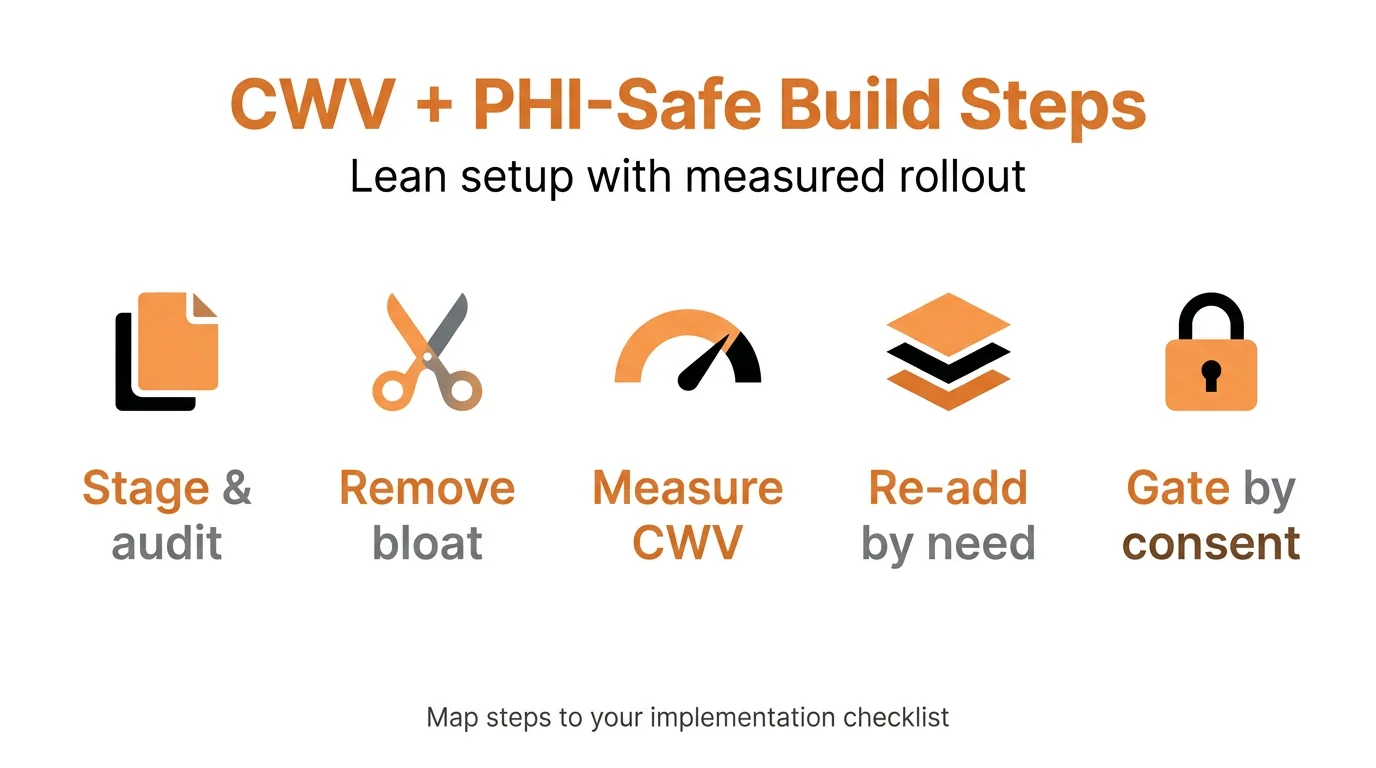 CWV + PHI-Safe Build Steps
