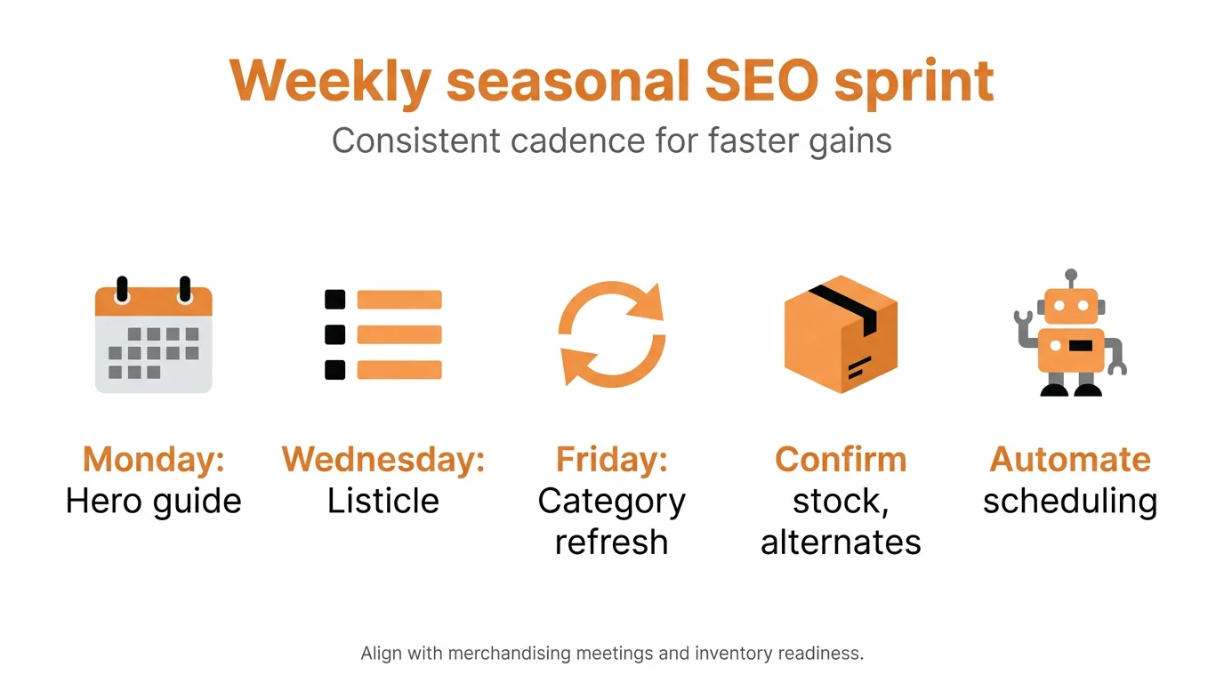 Weekly seasonal SEO sprint