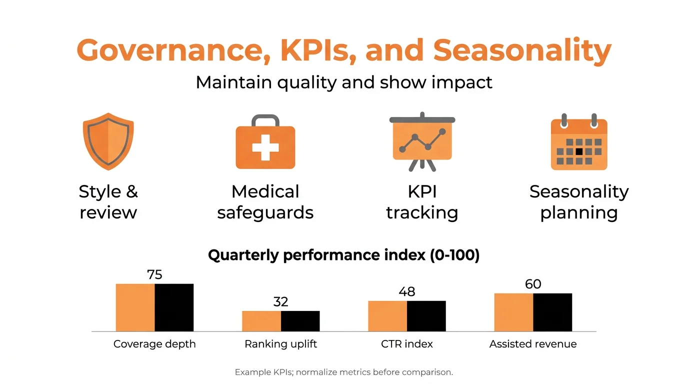 Governance, KPIs, and Seasonality