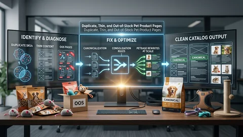 Duplicate, Thin, and Out-of-Stock Pet Product Pages: A Cleanup Workflow