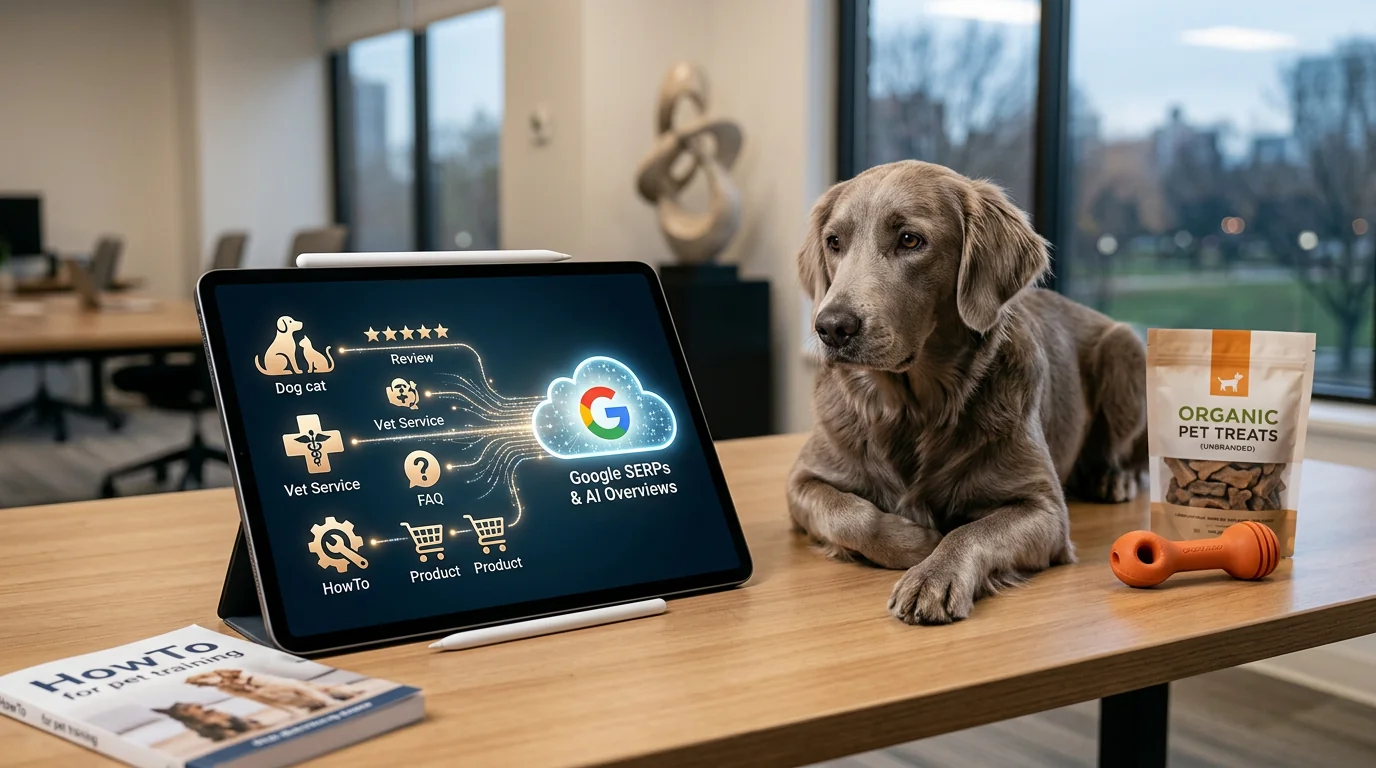 Schema for Pet eCommerce: Product, FAQ, Review, Vet Service, and HowTo