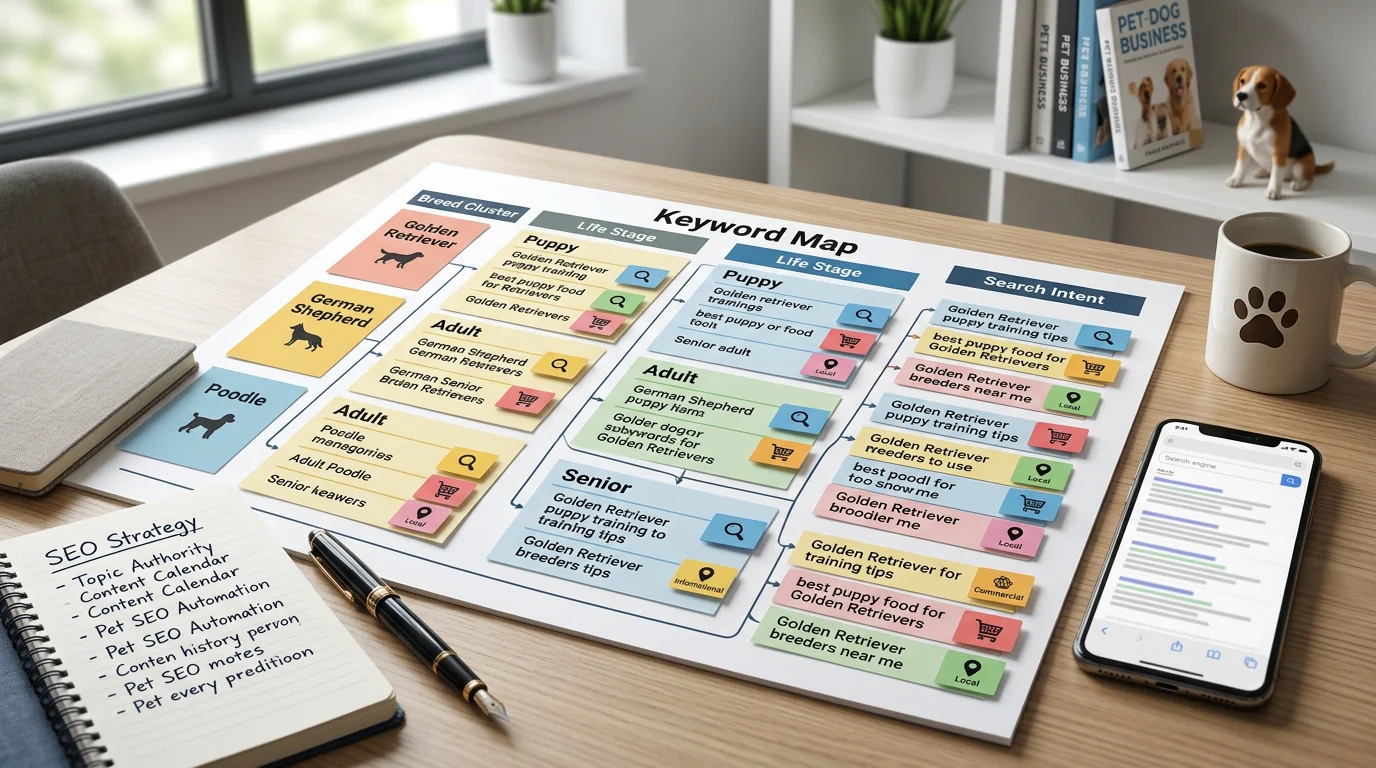 Pet Keyword Mapping: Cluster by Breed, Life Stage, and Intent