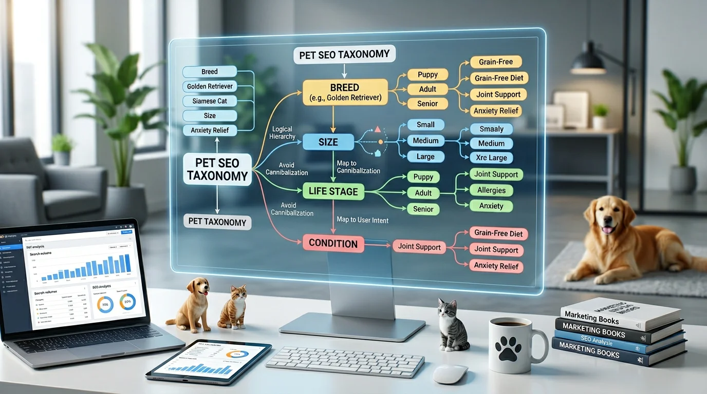 Build a Category Taxonomy for Pet SEO: Breeds, Sizes, Life Stages, and Conditions