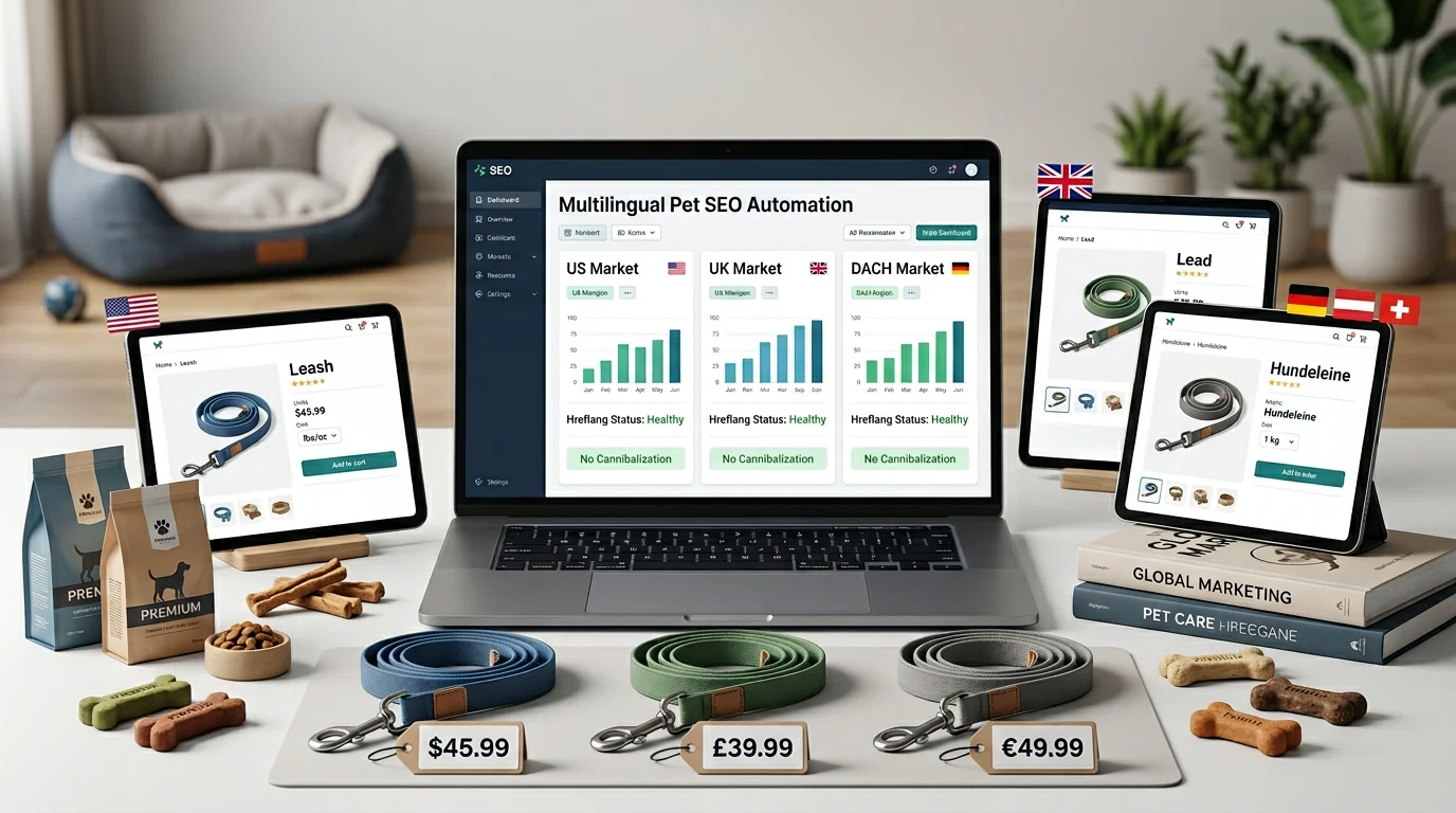 Multilingual SEO for Pet Stores: US, UK, and DACH Localization Without Cannibalization